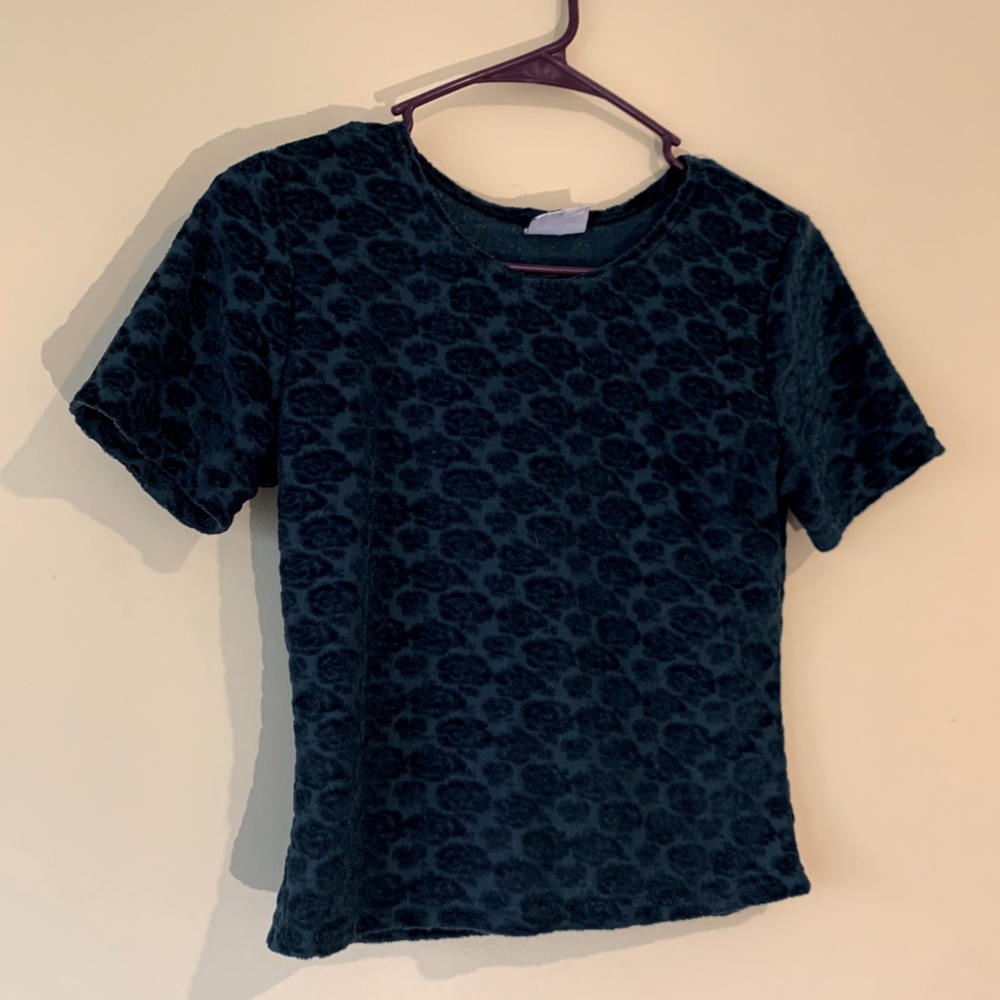 Cropped Blue/Green Shirt